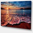 thumbnail image 3 of Designart Soirée paisible vue sur la plage Art mural sur toile, 3 of 4