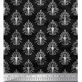 thumbnail image 1 of Soimoi Modal Satin Fabric Leaves,Floral & Paisley Block Print Fabric by Yard 42 Inch Wide, 1 of 3