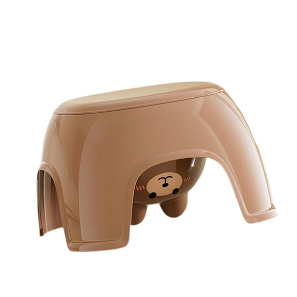 Luzkey Children Activity Chair Child Step Stool Cartoon Modern Non Slip Kids Chair Small Stool for Shower Families Porch Living Room brown