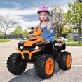 thumbnail image 2 of Costway 12V Kids 4-Wheeler ATV Quad Ride On Car w/ LED Light & Music Orange, 2 of 10