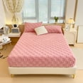 thumbnail image 2 of Sentmoon Queen Fitted Sheet Fitted Sheets Winter Warm Corals Fleece Mattress Protector Fitted Sheet Is Perfectly for Home Use 60x79in, 2 of 7