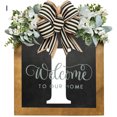 thumbnail image 3 of YAOMOBB Hanging Pendant Farmhouse Front Door Wreath Personalized Welcome Sign, 3 of 6