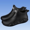 thumbnail image 3 of Ankle Rain Boots, Unisex Couple's Casual Rubber Shoes with Letter Design, 3 of 5