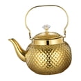 thumbnail image 2 of Lipstore Stainless Steel Teapot Teakettle Lifting Handle Thickened Portable with Filter Water Boiler for Cooking Kitchen Hotel Camping Gold, 2 of 8