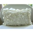 thumbnail image 2 of The HomeCentric Ivory Lumbar Pillow Cover, Vintage Style Ruffles Shabby Chic Lumbar Pillow Cover, Pack of 2, 12"x14" (30x35 cm) Pillow Cover Rectangle Satin Lumbar Pillow Cover - Vintage Glam Ruffles, 2 of 4