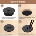 thumbnail image 4 of 2 Pack Desk Grommet, 2.36 Inch 60mm Desk Cable Hole Cover, Black, 4 of 6