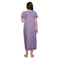 thumbnail image 3 of Moomaya Robe de Nuit à Manches Courtes pour Femmes en Coton, Ligne A, Maxi, Tenue de Nuit, 3 of 5