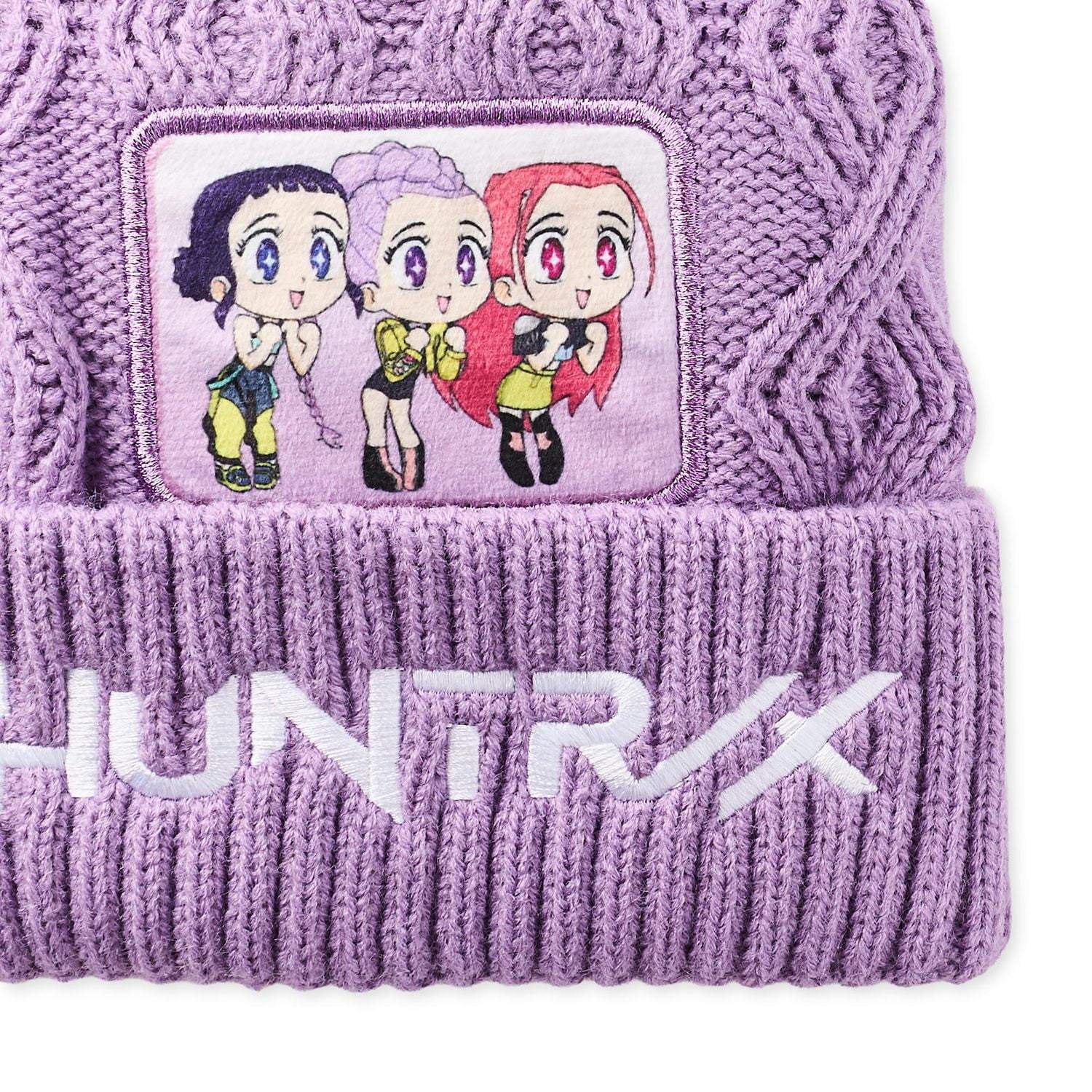 Kpop Demon Hunters Girls' Two Piece Huntrix Beanie and Gloves Set