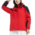thumbnail image 1 of LOVZFMLL Vestes pour Femmes Dames Polaire Épaissie Chaude à Capuche Réversible, 1 of 2