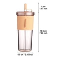 thumbnail image 2 of 700ML Acrylic Travel Tumbler Insulated Double Wall Reusable Drinking Cup with Lid and Straw for Hydration, 2 of 5
