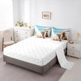 thumbnail image 4 of YST Kawaii Rabbit Comforter Set, 7-Piece, Ocean Sea Theme, Queen, 4 of 6