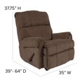 thumbnail image 2 of Contemporary Kelly Bark Super Soft Microfiber Rocker Recliner, 2 of 9