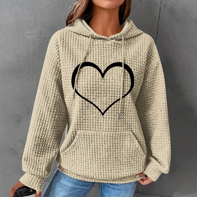 XZNGL Womens Christmas Printed Round Neck Hooded Long Sleeved Top Sweater