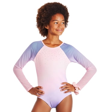 Ensemble 2 pièces avec léotard en maille imprimé Justice pour filles