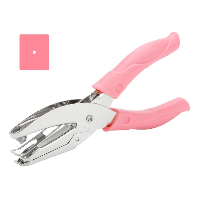 tenwin Handheld One-Hole Punch Single Hole Puncher Heavy Duty 8 Sheet Capacity for Binder Notebook Craft Paper Greeting Cards Scrapbook