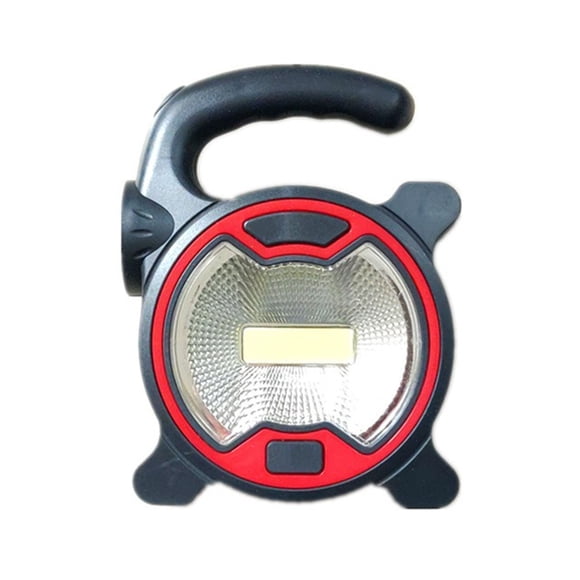 Qocolhg COB LED Portable Spotlight Searchlight Outdoor Camping Light Mini Lantern Handheld Work Light Flashlight for Camping Lawn Battery Powered LED Waterproof Tent Light Without Battery (Red)
