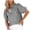 Grey, variant on Scyoekwg Women's Casual Washed Distressed Puff Sleeve Denim Button Shirt Lapel Work Blouses Jean Jacket Coat (Light Blue,M)