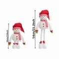 thumbnail image 3 of Christmas Snowman Figurine With Red Santa Hat Adorable Fabric Decoration For Holiday, 3 of 4