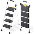 thumbnail image 1 of Step Folding Ladder lbs Capacity Step Stool with Lock NonSkid Wide Pedals and Handrail Lightweight Household Ladder for Home Kitchen Pantry Closets and Office Use, 1 of 9