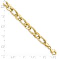 thumbnail image 3 of Diamond2Deal 10K Jaune Gold Texturé Link Bracelet 7.25inch for Women, 3 of 5