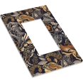 thumbnail image 3 of Nadoabtm Decorative Outlet Covers Paisley Pattern Flower Cashew Flower Plant 1 Gang Single Rocker Light Switch Cover Plate Wall Plates GFCI Faceplate for Bedroom Home Decor, 3 of 8
