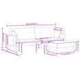 thumbnail image 4 of vidaXL 2-Seater Sofa Bed with Footstool Black Fabric, 4 of 5