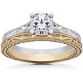 thumbnail image 1 of Vintage Scroll Solitaire Sophia Engagement Ring Setting & Matching Wedding Band, 1 of 1