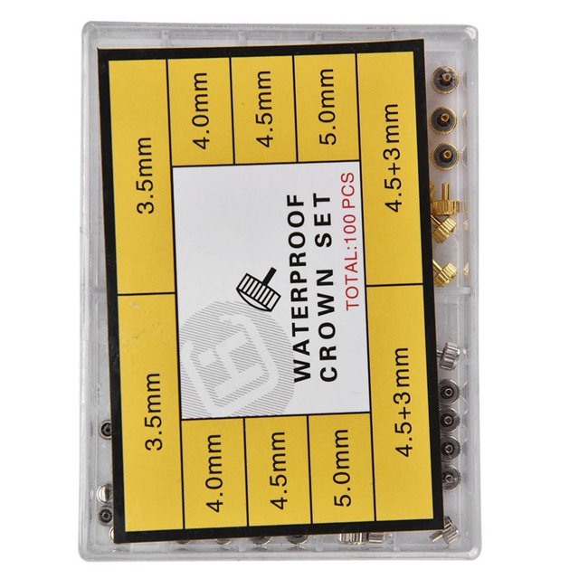 Replacement Accessories Stainless Steel Watch Crown Parts Replacement, Watch Crown Parts, Different Sizes For Watchmakers