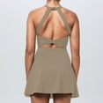 thumbnail image 3 of RXMEKW Robe Simulée Sans Manches Deux Pièces pour Femmes, Robe de Tennis et de Yoga Anti-Scandale à Col Rond, Robe Athlétique Décontractée Unie pour la Course et le Gym, 3 of 6