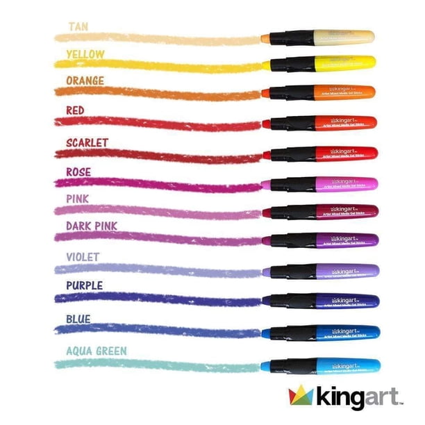 Kingart Mixed Media Gel Stick Set (24 Count) - Walmart.ca