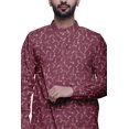 thumbnail image 3 of Atasi Party Wear Kurta Pajama For Men Mandarin Collar Ethnic Printed Kurta Set, 3 of 3