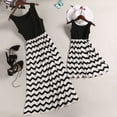 thumbnail image 3 of Tenue d'Été Tendance Sans Manches pour Mère et Fille, Robe Maxi Bohème à Rayures, Montage, 3 of 4