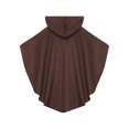 thumbnail image 4 of Fldy Kids Renaissance Hooded Cape Witch Cloak with Hood Medieval Knight Outfit Gothic Capelets Coffee M/150, 4 of 6