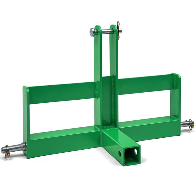 3 Point Tractor Hitch, 3 Pt Quick Hitch Adapter with 2" Receiver & Weight Brackets for Category 1 Tractors