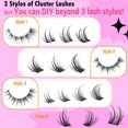 thumbnail image 3 of HSHDLDF Lash Extension Kit Lash Clusters Eyelash Extension Kit 114Pcs Cluster Lashes Bond and Seal Individual Eyelash Clusters Kit Lash Applicator Tool for Self Application at Home, 3 of 7