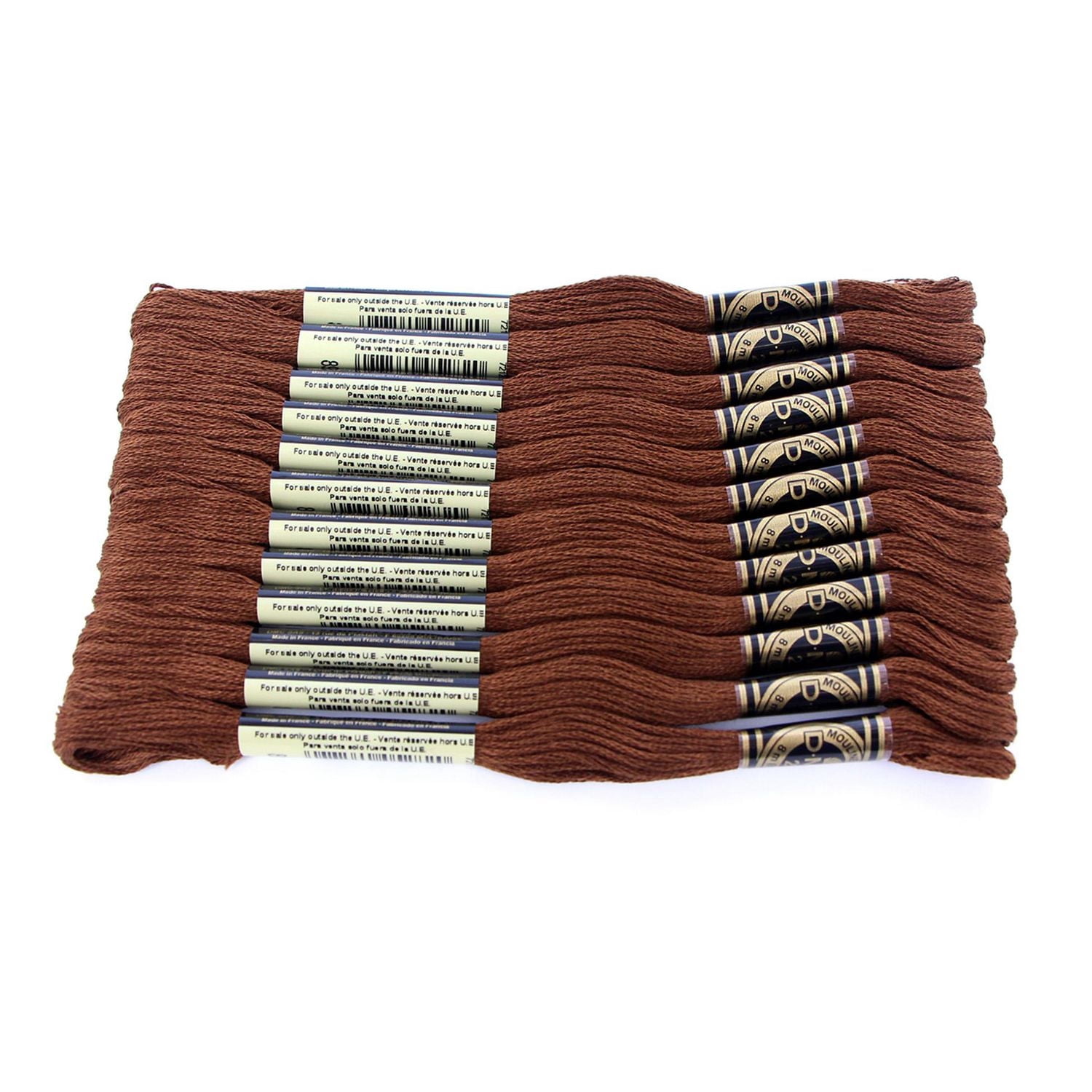 DMC 6 brins fil à broder en coton, 8 m (8.7 yd), brun