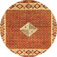 thumbnail image 1 of Ahgly Company Indoor Round Abstract Orange Abstract Area Rugs, 6' Round, 1 of 6
