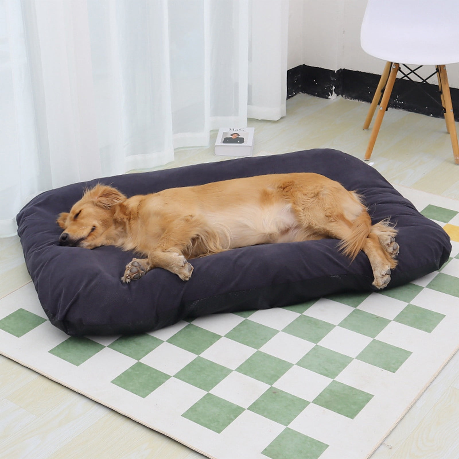 kkbbma Big Deals Washable Dog Bed Mat - Winter Thickened Warm Dog Kennel Removable Washable Dog Mats Medium And Large Dogs Corduroy Pet Kennel Non Slip Stain Resistants