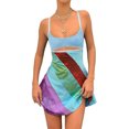 thumbnail image 1 of Fortune Women Sheath Dress Y2K Bodycon Mini Slip Dress Slim Fit Strap Dress, 1 of 9
