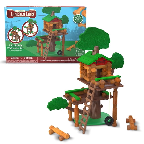 Lincoln Logs Ensemble de Construction de Maison d'Arbre à 2 Niveaux
