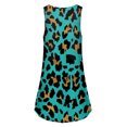 thumbnail image 4 of EGNMCR Robes de Fête pour Femmes Robes d'Été pour Femmes Col Rond Imprimé Sans Manches Tuniques Robes Grande Taille Robes T-Shirt, 4 of 4