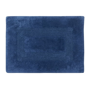Tapis de bain Mainstays Racetrack 100% Coton Bleu Fonce, 17" x 24"