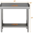 thumbnail image 2 of 30x36 In Stainless Steel Folding Work Table with Backsplash NSF Heavy Duty Commercial Prep Table with Adjustable Undershelf for Kitchen Restaurant Garage and Workshop, 2 of 7