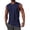 Navy Blue, variant on Men's Large Split Loose Sports Vest - Lengthened Hip Hop Sleeveless Cotton Fitness Vest