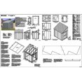 thumbnail image 3 of plans pour Remise à Outils, plans de Remise Style Adossé au Toit, 6 Pieds x 8 Pieds plans Design E0608, 3 of 4