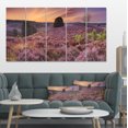 thumbnail image 1 of Blooming Heather at Dawn Panorama - Landscape Canvas Art Print, 1 of 4