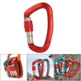 thumbnail image 4 of jinwen Climbing Carabiners CE Certificated 25KN (5620 lbs) High Strength Carabiner Clips Rock/Ice Climbing Rappelling Rescuing Swing Red, 4 of 9