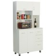 thumbnail image 1 of Armoire de Rangement de Cuisine avec Portes et Étagères, Blanc, 1 of 6