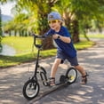 thumbnail image 2 of Aosom Kick Scooter, Teens Scooter with Adjustable Height Handlebar, Black, 2 of 10