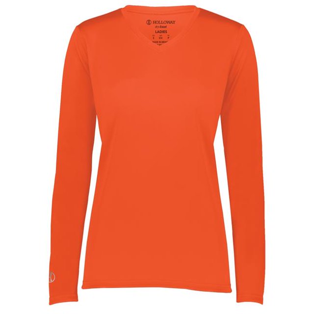 Holloway 222824.029.S T-Shirt à Manches Longues pour Femmes, Orange - Petit